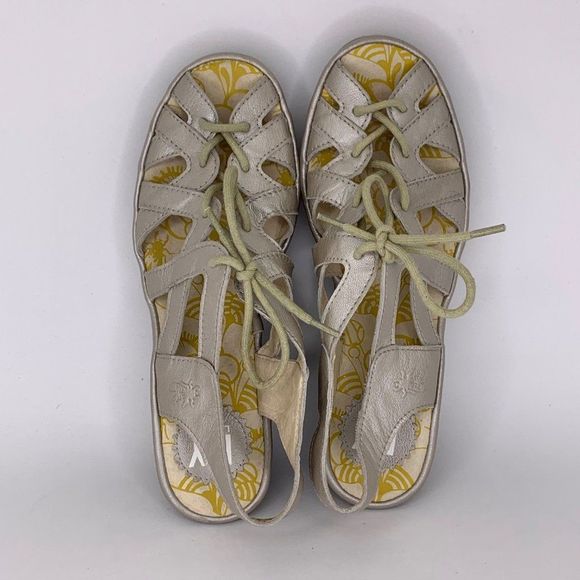 Fly London Womens Wedged Sandals Sz 37 - Picture 6 of 10